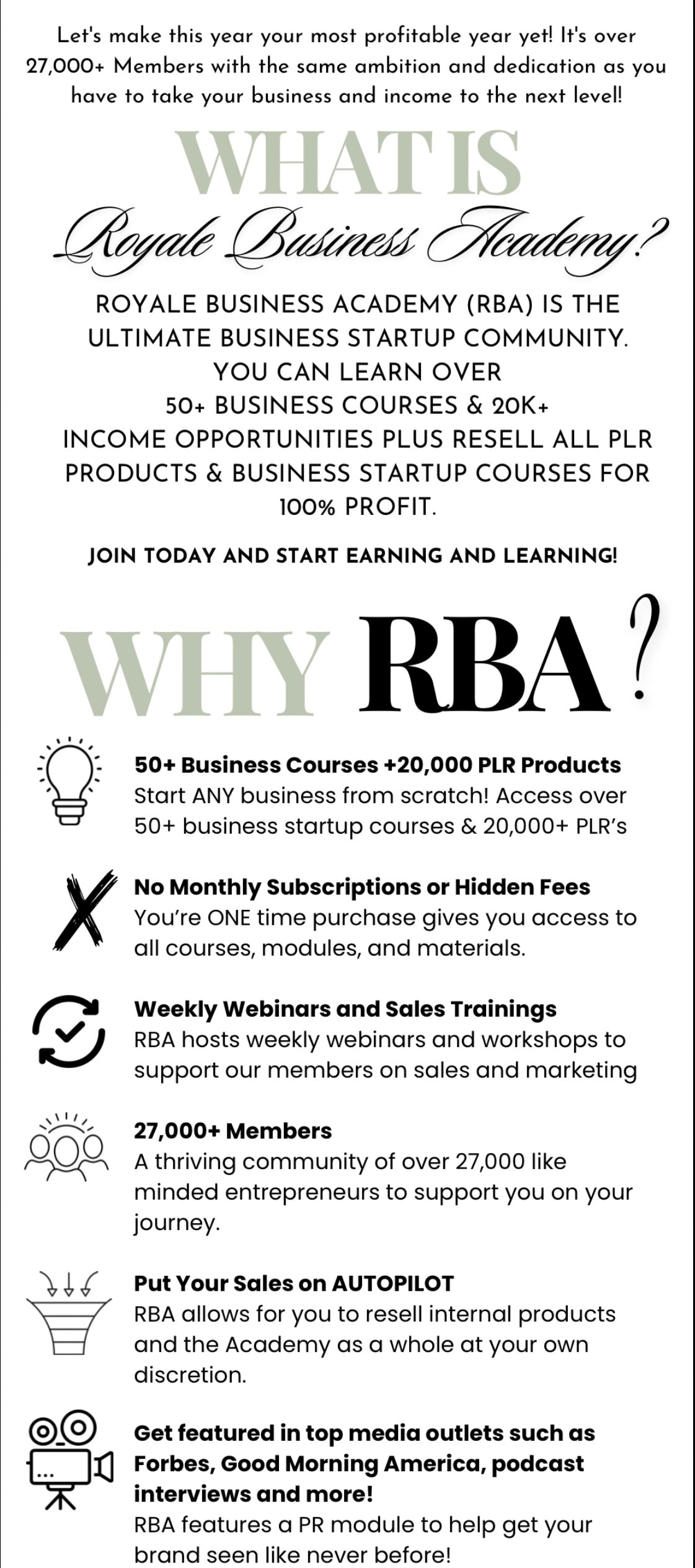 RBA Community (400+ STREAMS OF INCOME)